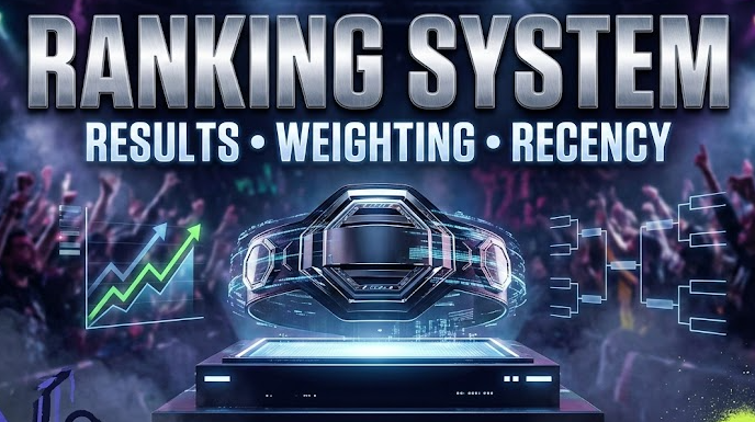 Graphical representation of the SF6 player ranking system components